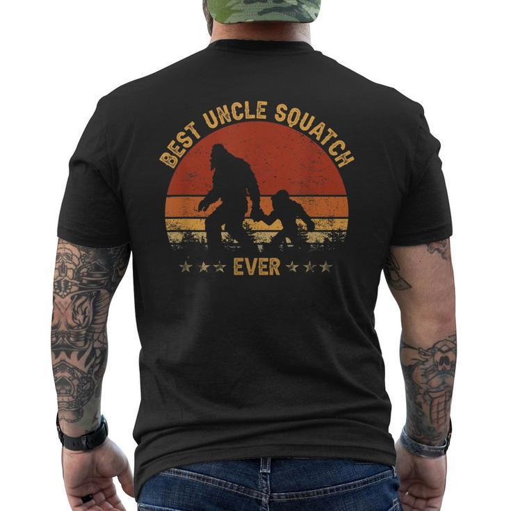 Bigfoot Uncle Best Uncle Squatch Ever Sasquatch Fathers Day Mens Back Print T-shirt