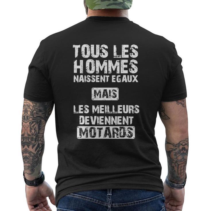 Biker Kurzärmliges Herren-T-Kurzärmliges Herren-T-Shirt Schwarz mit Französischem Spruch für Motorradfans