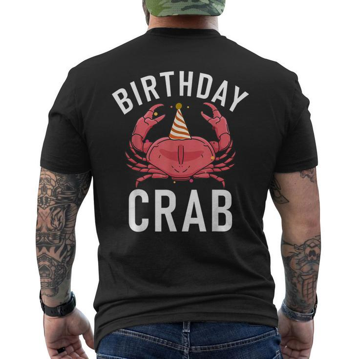 Birthday Crab Owner  Men's Crewneck Short Sleeve Back Print T-shirt