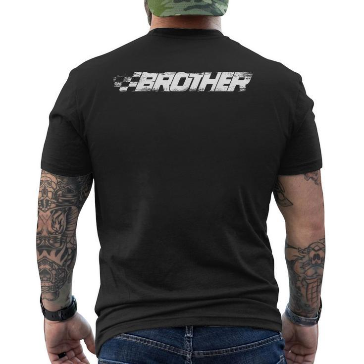 Birthday Party Racing Family Pit Crew Race Brother Men's Back Print T-shirt