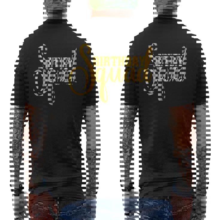 Birthday Squad Girly Besties Crew Men's Back Print T-shirt