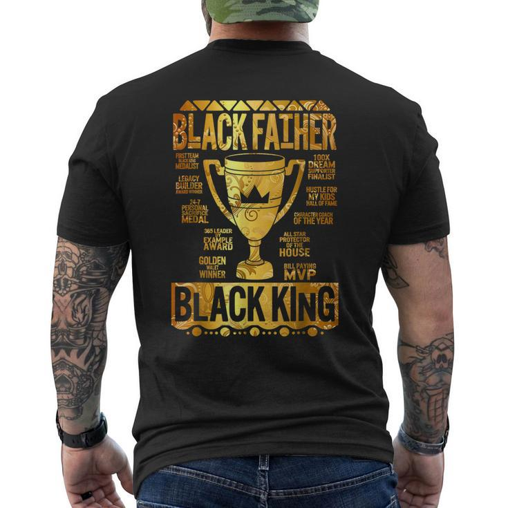 Black Father King Fathers Day Dad Matter Husband Dope Leader Gift For Mens Mens Back Print T-shirt