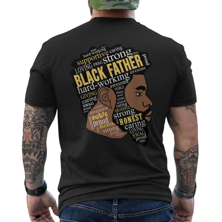 Black Father Black Lives Matter Black Dad Fathers Day Men's Back Print T-shirt
