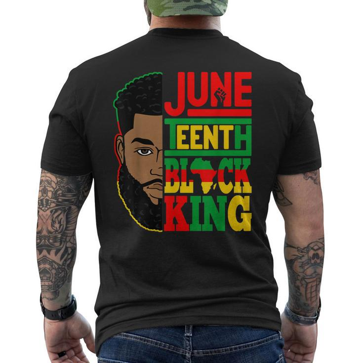 Black Fathers Day Freeish 1865 Junenth Black King History Mens Back Print T-shirt