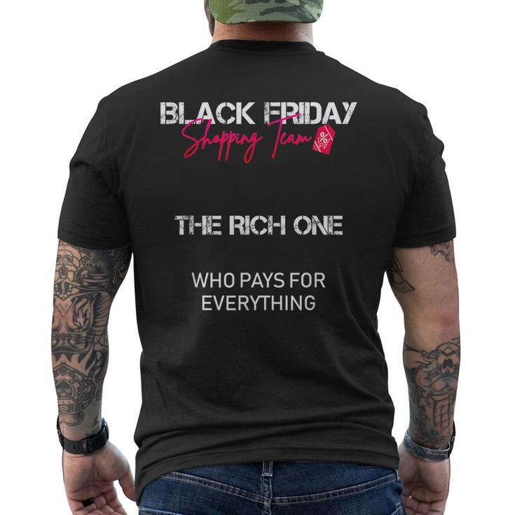 Black Friday Shopping Team Shirt - The Rich One Men's Back Print T-shirt