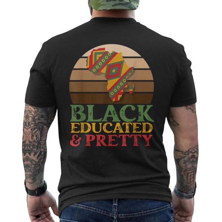 Black History Month - Black Educated & Pretty Black Freedom Men's T-shirt Back Print