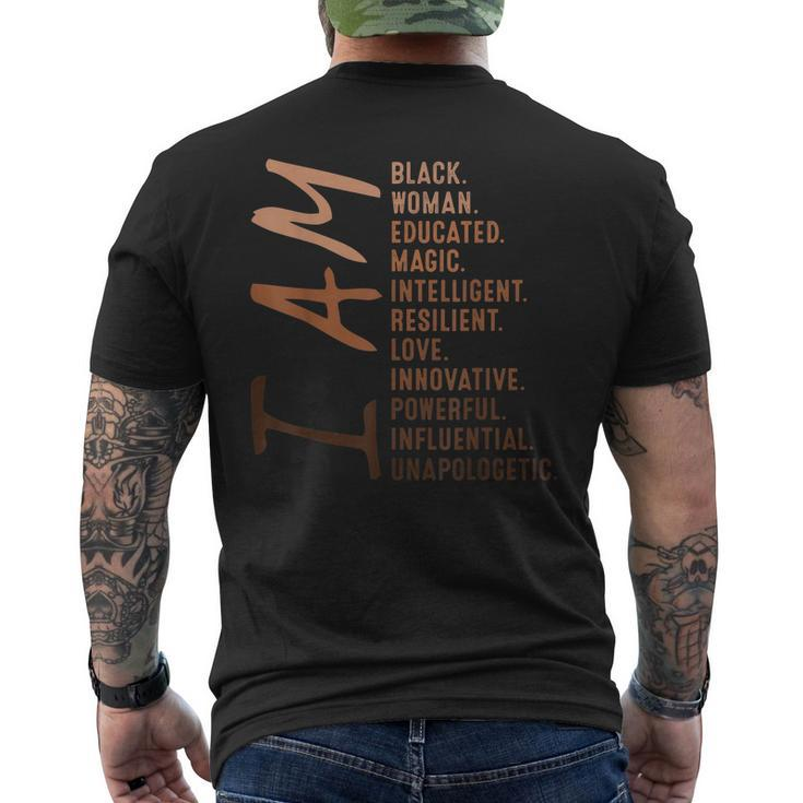 I Am Black Woman Educated Melanin Black History Month V5 Men's T-shirt Back Print