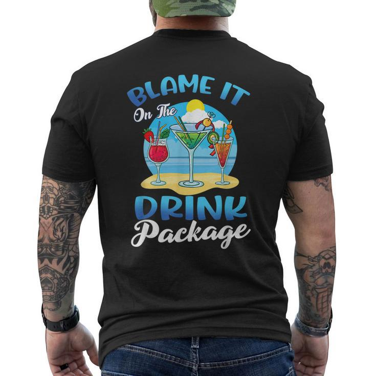 Blame It On The Drink Package Cruise Drinking Beach Men's Back Print T-shirt