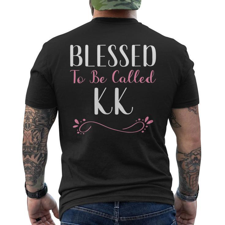 Blessed To Be Called Kk Cute Cool Men's T-shirt Back Print