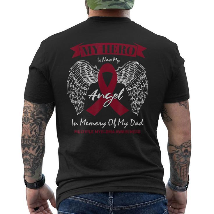 Blood Cancer In Memory Of Dad Multiple Myeloma Awareness Men's T-shirt Back Print