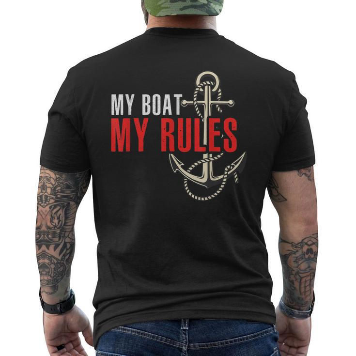 For Boat Captain - My Boat My Rules Men's T-shirt Back Print