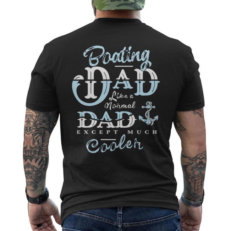 Boating Dad Gifts For Daddy Father Day Boat Men Mens Back Print T-shirt