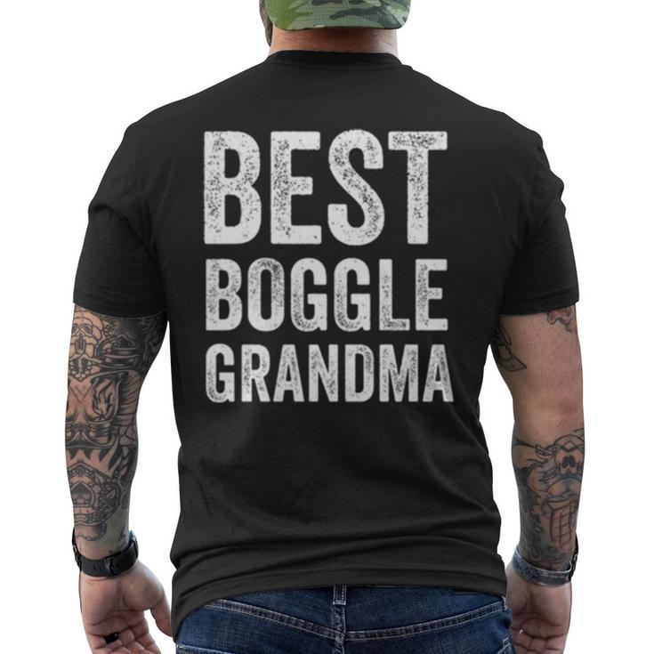 Boggle Grandma Board Game Men's Back Print T-shirt