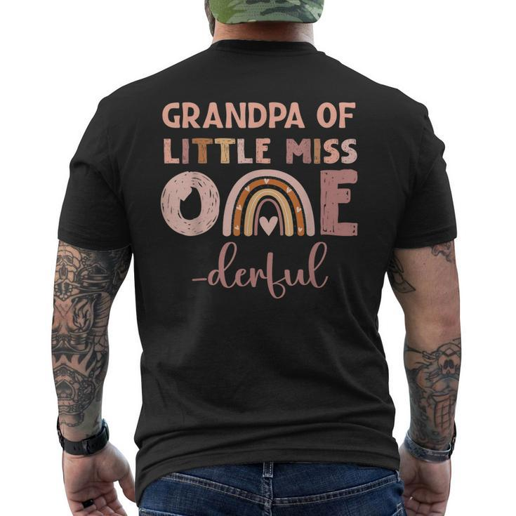 Boho Grandpa Of Miss Onederful 1St Birthday Girl Cute Men's Back Print T-shirt