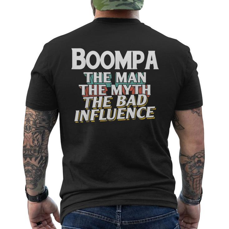 Boompa For The Man Myth Bad Influence Grandpa Men's Back Print T-shirt
