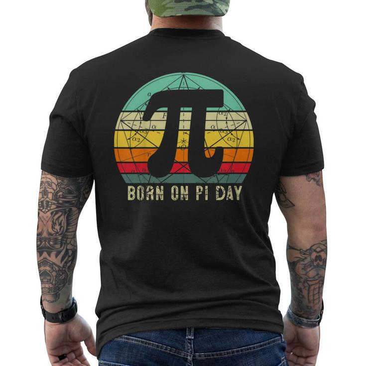 Born On Pi Day Math Equations Sunset Geek Nerd Birthday Men's Back Print T-shirt