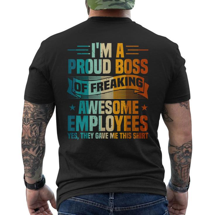 Boss - Im A Proud Boss Of Freaking Awesome Employees Men's Back Print T-shirt