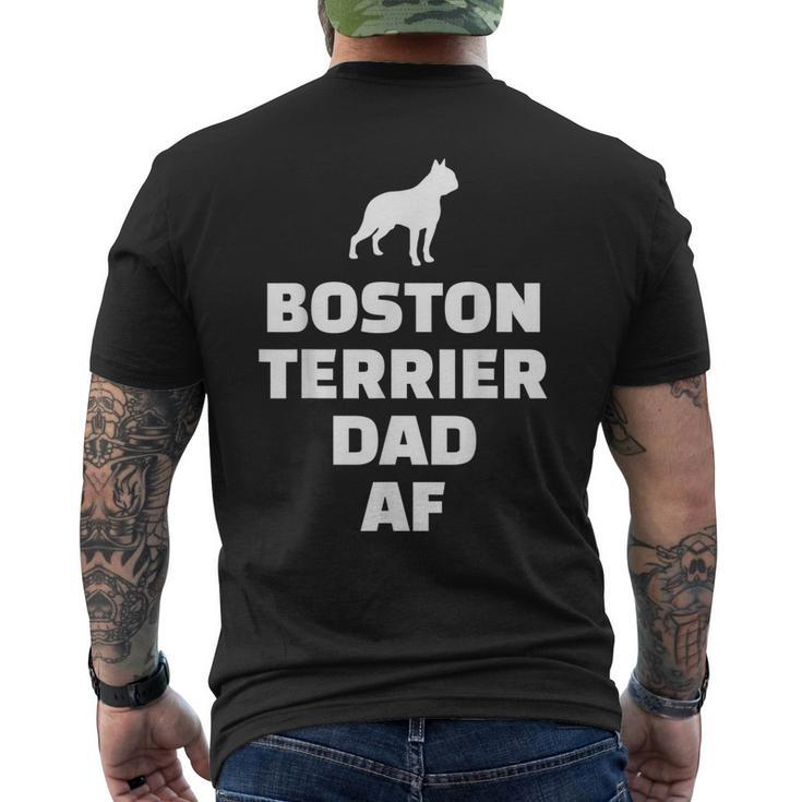 Boston Terrier Dad Af Men's Back Print T-shirt