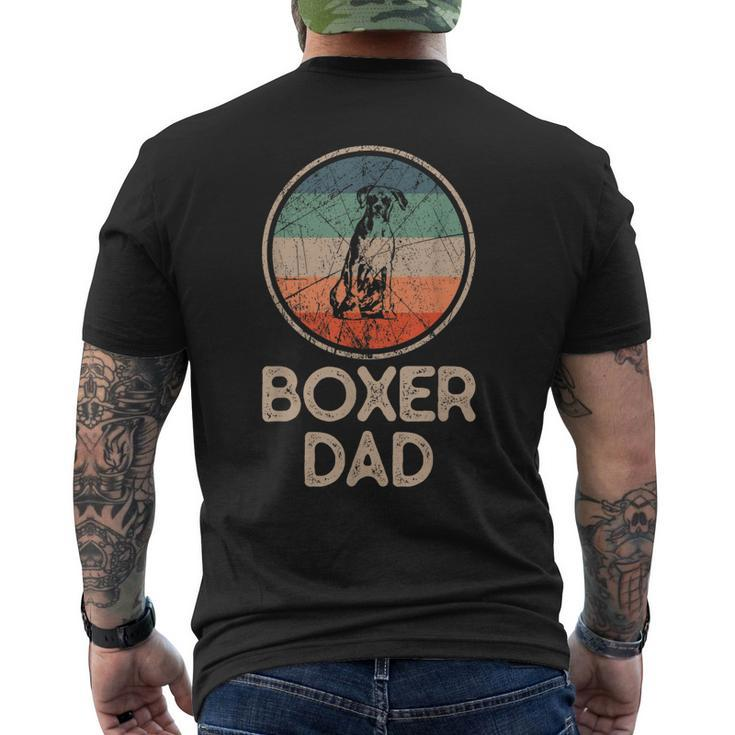 Boxer Dog - Vintage Boxer Dad Men's T-shirt Back Print