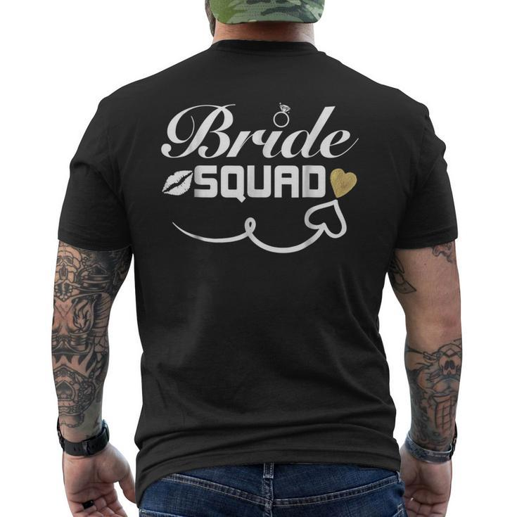 Bride Squad Bachelorette Wedding Party Men's Back Print T-shirt