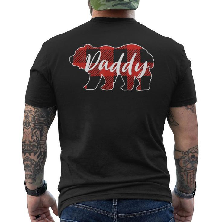 Buffalo Plaid Daddy Bear Fathers Day V2 Men's T-shirt Back Print