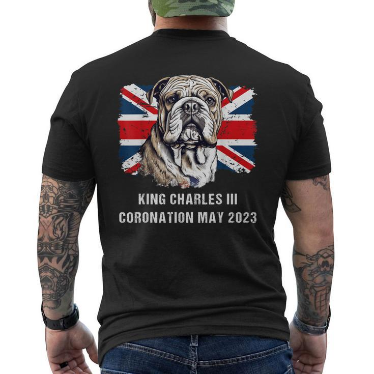 Bulldog Union Jack King Charles Coronation Men's Back Print T-shirt