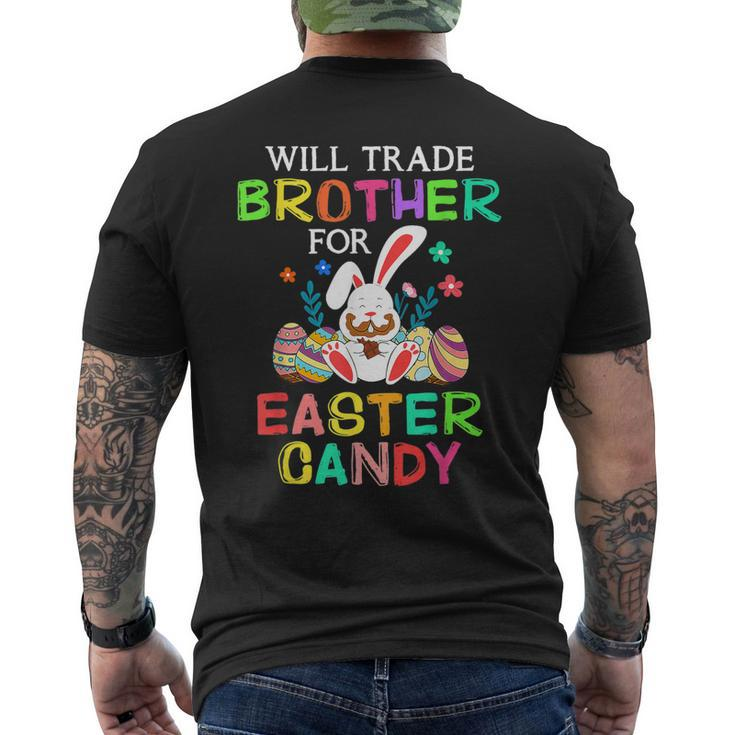 Bunny Eat Chocolate Eggs Will Trade Brother For Easter Candy Men's Back Print T-shirt