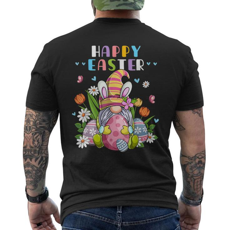 Volleyball Easter Bunny Ears Easter Eggs Hunting Basket Men's Back Print  T-shirt