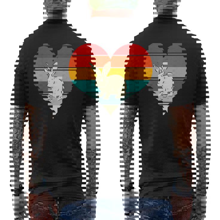 Bunny Heart Valentines Day Retro Rabbit Men's T-shirt Back