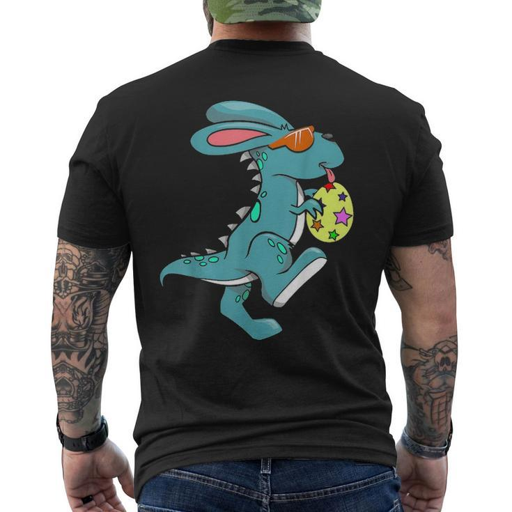 Bunnysaurus Easter T Rex Bunny Egg Hunting Rabbit Men's T-shirt Back Print