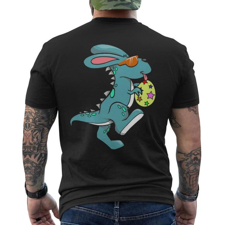 Bunnysaurus Easter T Rex Bunny Egg Hunting Rabbit V3 Men's T-shirt Back Print