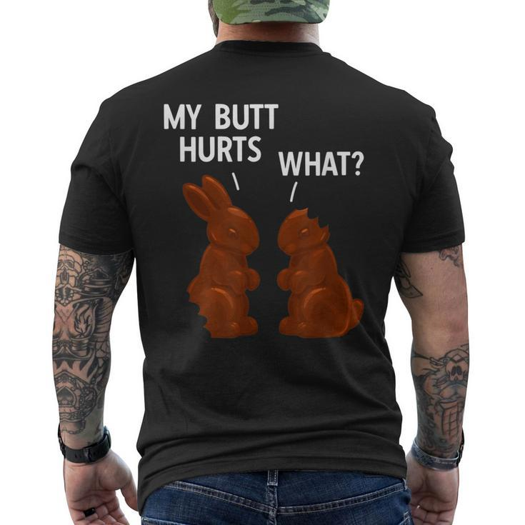 My Butt Hurts Chocolate Bunny Easter Men's Back Print T-shirt