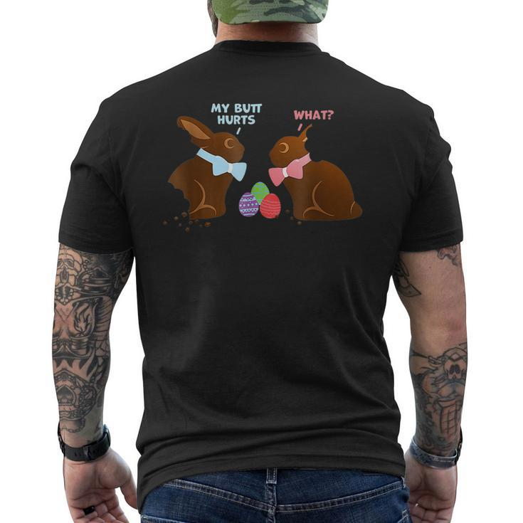 My Butt Hurts What Easter Bunny Men's Back Print T-shirt