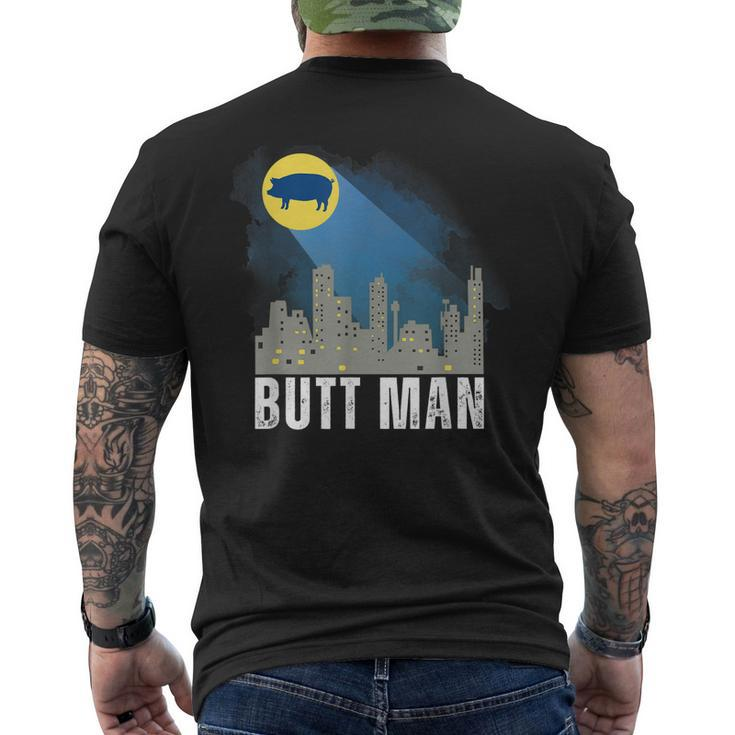 Mens Butt Man Bbq Pig Grilling Men's Back Print T-shirt