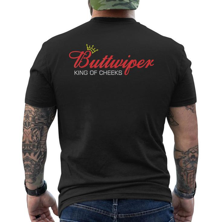 Buttwiper King Of Cheeks Shower Diaper For Dad Men's Back Print T-shirt