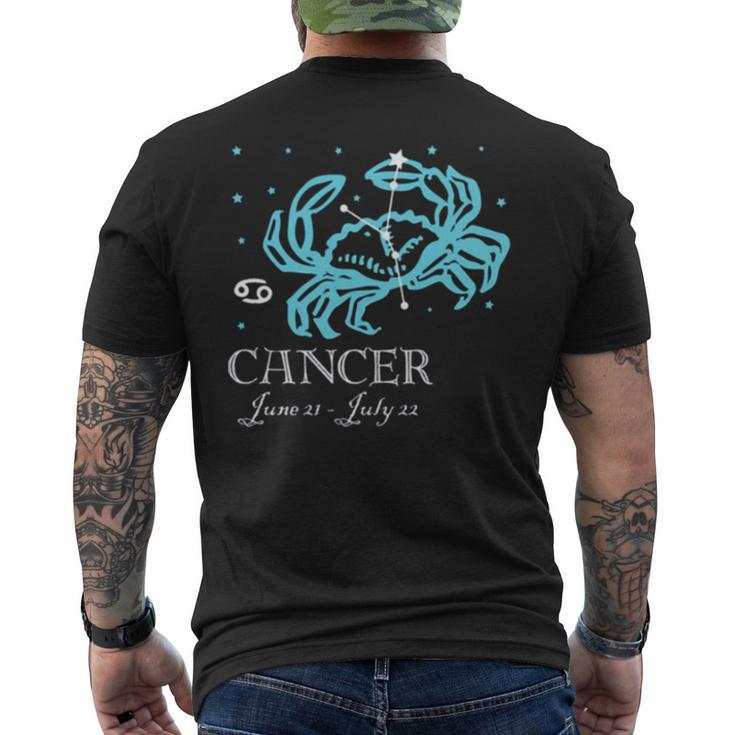 Cancer The Crab Constellation Men's Back Print T-shirt