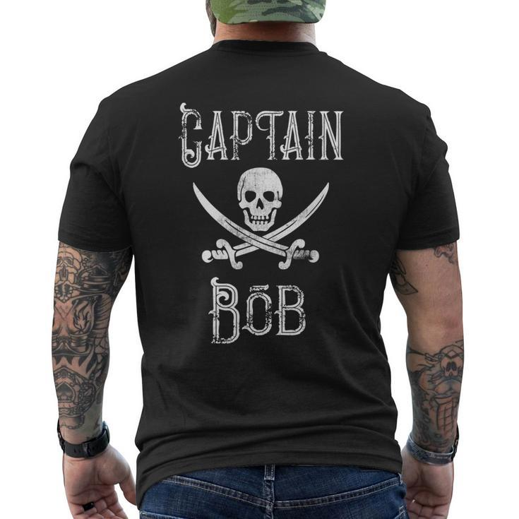 Captain Bob - Vintage Personalized Pirate Boating Men's T-shirt Back Print