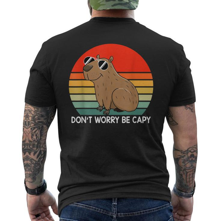 Capybara Dont Be Worry Be Capy Capybara Costume Men's Back Print T-shirt