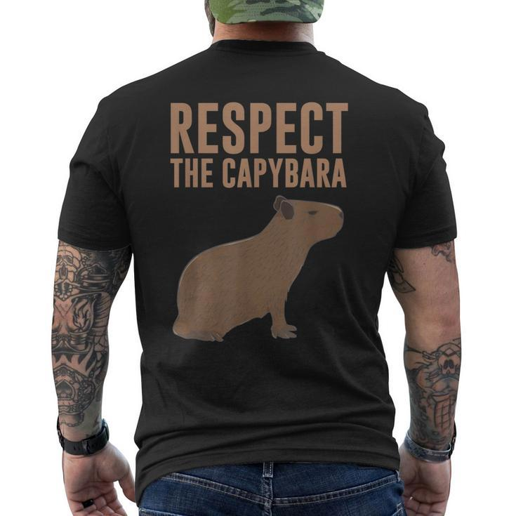 Capybara Respect The Capybara Cute Animal Men's Back Print T-shirt