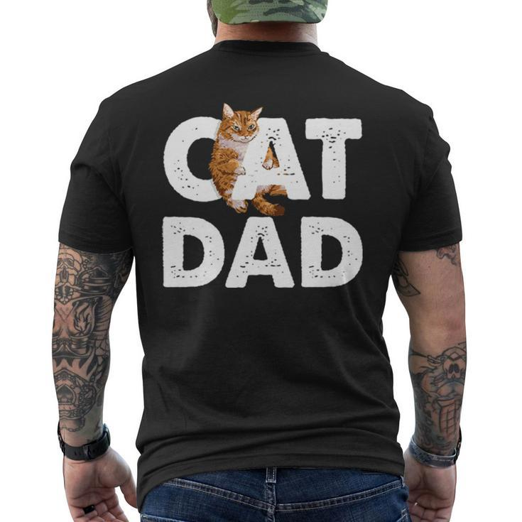 Cat Dad V3 Men's Back Print T-shirt