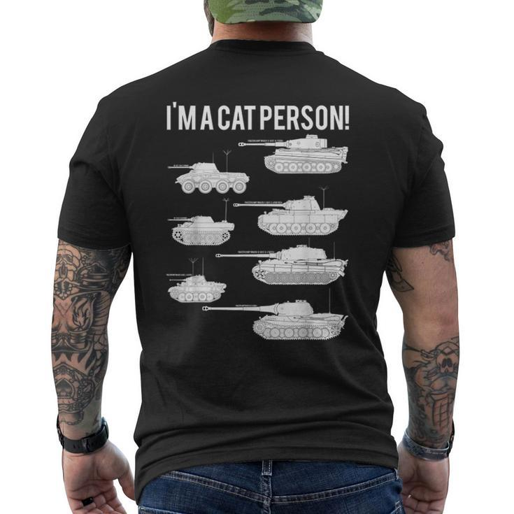 Im A Cat Person German Cats Tanks Distressed Men's Back Print T-shirt