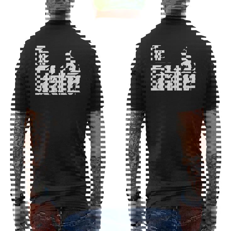 The Catfather Cat Dad Father Lover Men's Back Print T-shirt