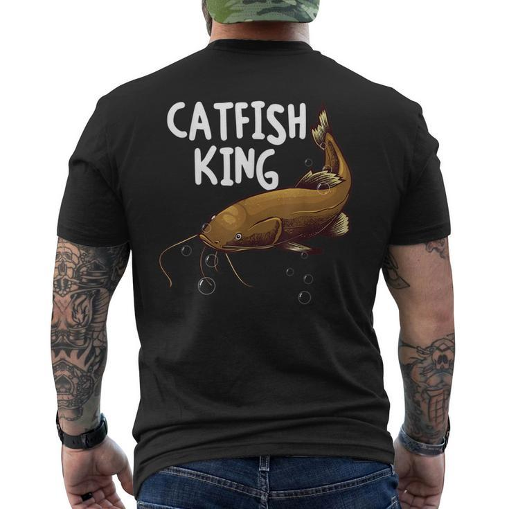 Catfishing Men Dad Catfish King Fishing Hunters Men's Back Print T-shirt