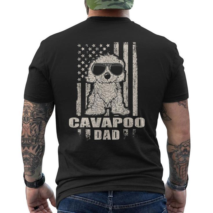 Cavapoo Dad Cool Vintage Retro Proud American Men's T-shirt Back Print