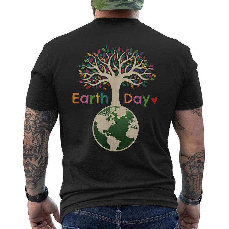 Celebrate Earth Day Colorful Tree - Earth Day Men's Back Print T-shirt