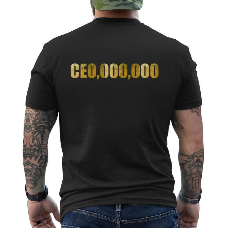 Ceo000000 Entrepreneur Limited Edition Men's Crewneck Short Sleeve Back Print T-shirt