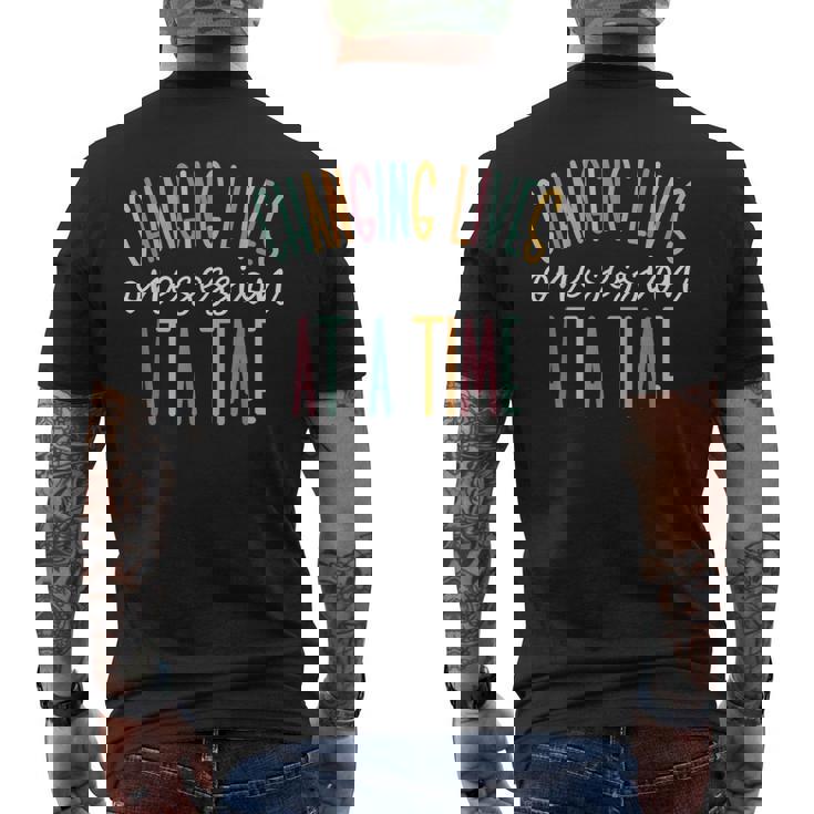 Changing Lives One Session At A Time Men's Back Print T-shirt