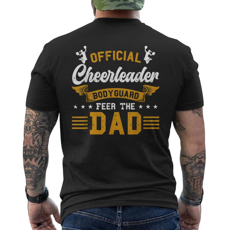 Cheer Dad Fathers Day Official Cheerleader Bodyguard Gift For Mens Mens Back Print T-shirt