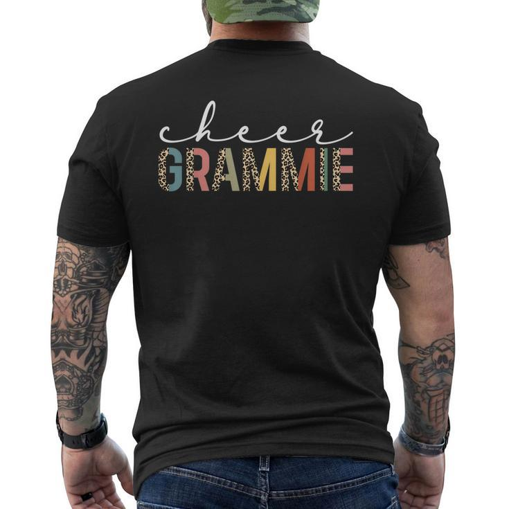 Cheer Grammie Leopard Cheerleading Props Cheer For Grammie Men's Back Print T-shirt