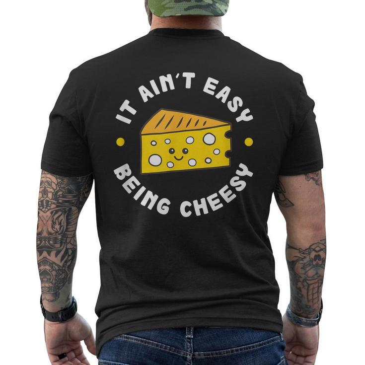 Cheese Cheddar Cheesy Kawaii Men's Back Print T-shirt